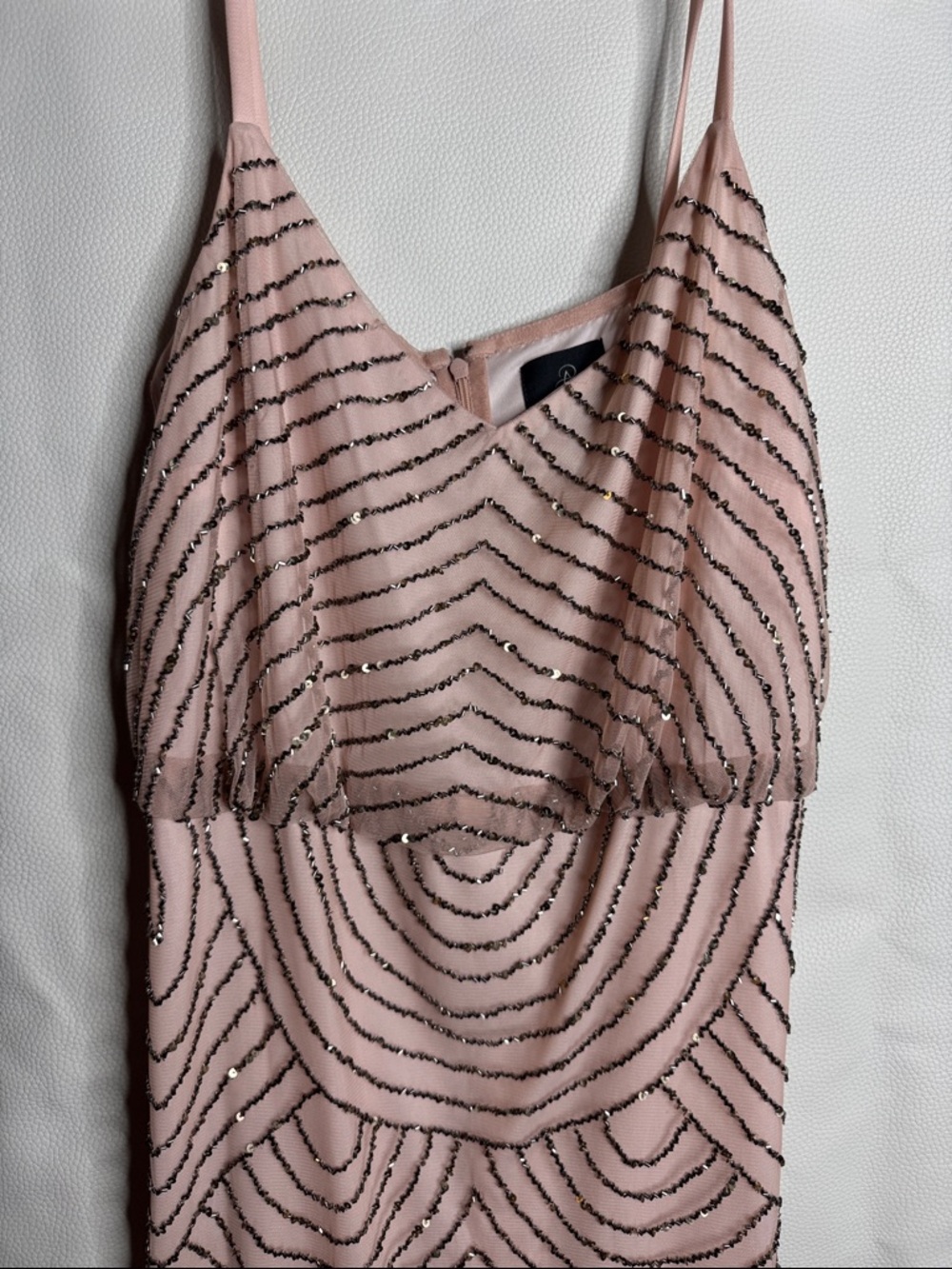 Adrianna Papell Blush Pink Evening Dress
